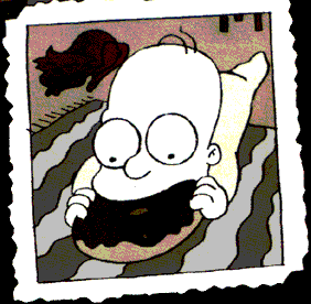 baby homer eating