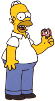 homer eating dounuts