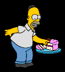homer eating cake