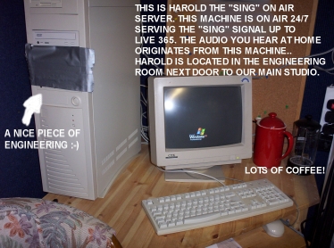 Picture of server in racks room