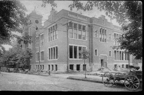 Front of Wells High Postcard