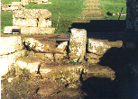 The wear on the steps of the South Gate