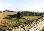 From the North Gate of the fort, looking East along Hadrian's Wall