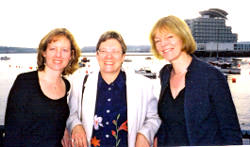Karen Annesen, Ruth Harris, Carole Bromley (at Cardiff Bay)