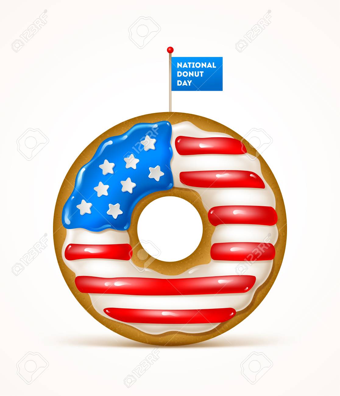 American Flag Donut