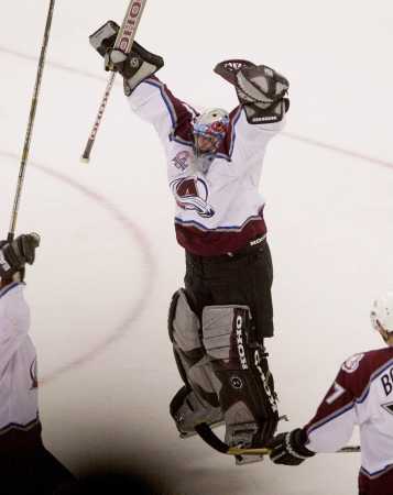 Roy celebrates the game 7 win for the Cup!