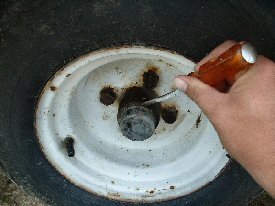 Tapping out Bearing Cap
