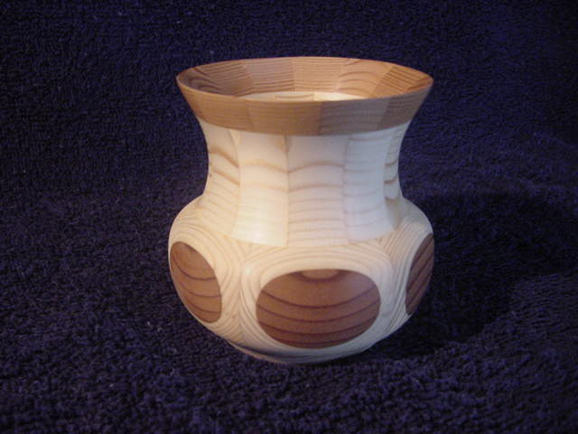 Segmented Vase - Dark Cedar, Pine, Redwood