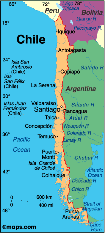 Mapa do Chile