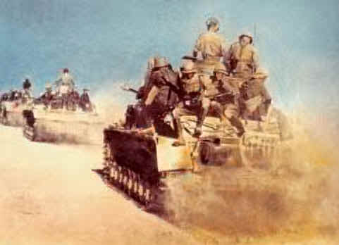 A German Panzer column en route to the front