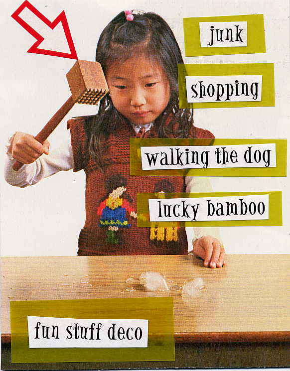 illustration, printed words, magazine clippings