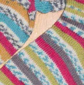 Self-patterning socks, link to free pattern