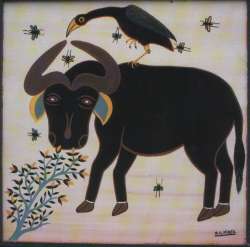 Mosquitos with bull and bird by Mpata