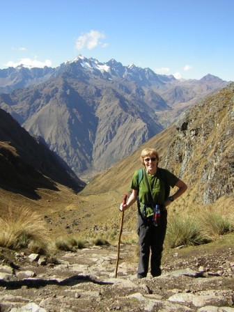 Angela on Dead Woman's Pass (highest point on trail)