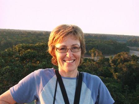 Angela on Canopy tower (30m above jungle floor)