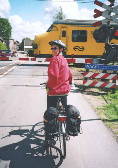 angela waiting for the train