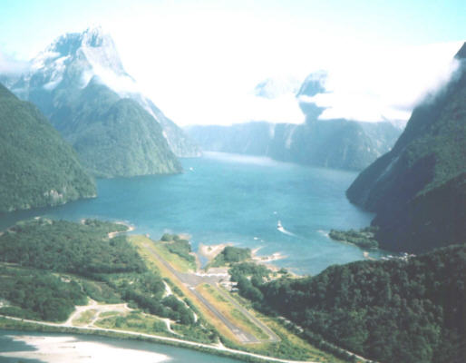 Milford Sound from the air