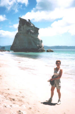 Angela, Cathedral Cove, North Island