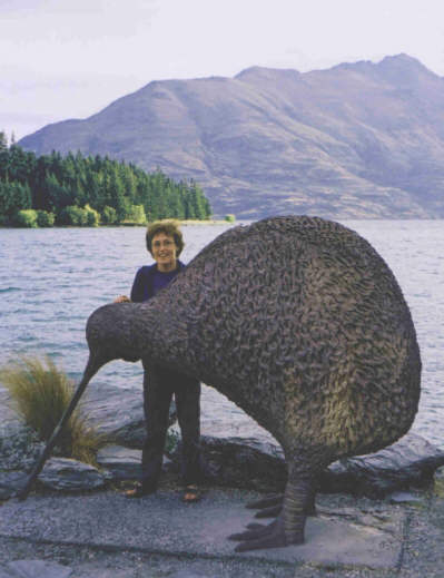 Another of Angela's giant bird collection, this time a Kiwi in Queenstown