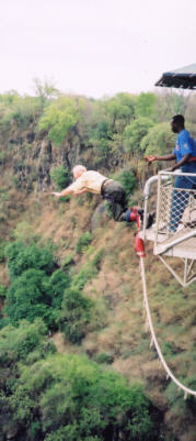 ron becomes the oldest ever vic falls bungee-er at 73 years old!
