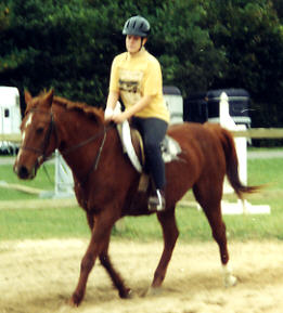 Amanda McKeon riding Magic