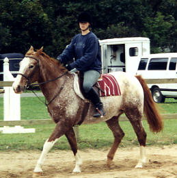 Christine Van Essendelft Riding Snapple