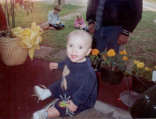 Helping with the garden
