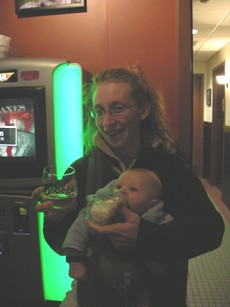 Sid & Mom havin' a drink
