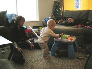 Grandma came over for Christmas to play!