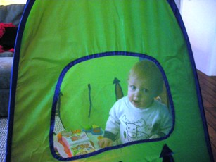 Playing in my new tent