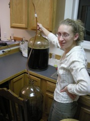 Siphoning to the secondary fermenter