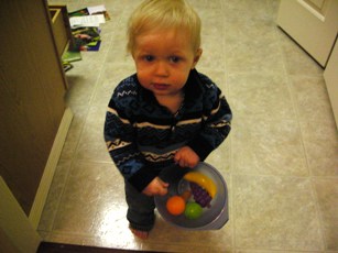 Stiring up a fruit salad