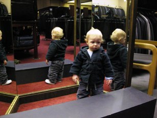Helping dad buy a suit