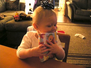 Eating a present