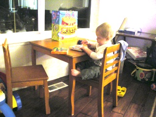 I got a table and chairs just my size!