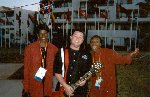 Gutsy playing at the athletes village with some of the Senegal women's basketball team