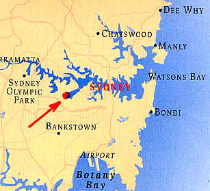 Sydney Bed and Breakfast - Location.
