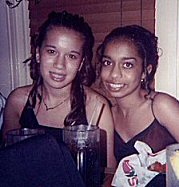 Anuja and Haley at Chili's.. after farewell.