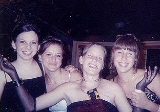 L to R- Me, Velvet, Hannah and Brittney.. at Chili's.