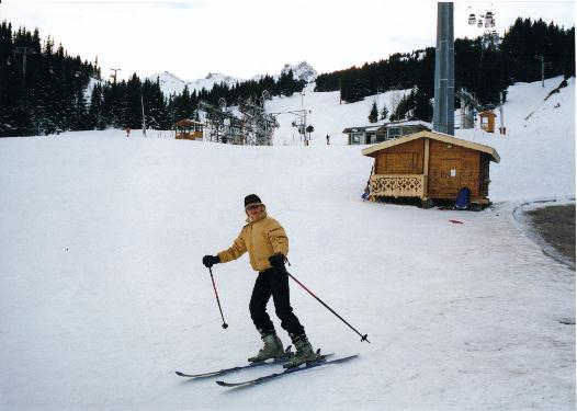 The Bellecote piste at Courchevel 1850 viewed 50 yards from Le Chamois