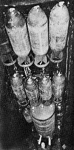 Bomb bay of Lancaster fully loaded