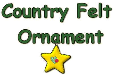Country Felt Ornament Title