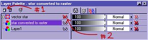 layers palette info