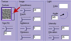 Texture Palette Settings