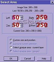 Select Area Settings