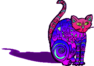 cool cat with perspective
shadow
