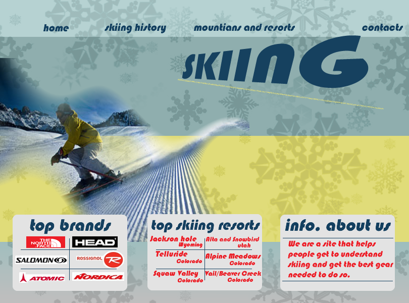 skiing page