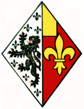 wapen van �n weduwee, op �n ruit gevoer