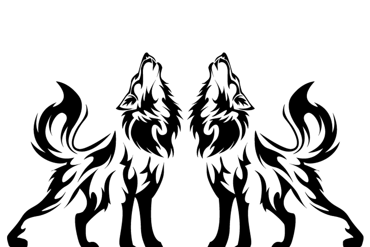 Two Howling Wolves