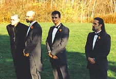Best man at Chris Weaver's wedding
